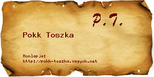 Pokk Toszka névjegykártya